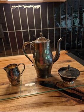 Vintage 40's Silver Plated Paul Revere By Onieda Coffee/Tea Set -